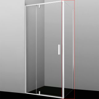 Душевая стенка WasserKRAFT Aula 11P10-RP100 профиль Белый стекло прозрачное